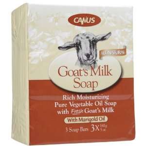 Canus Goats Milk Rich Pure Moisturizing Vegetable Oil Soap, Marigold 