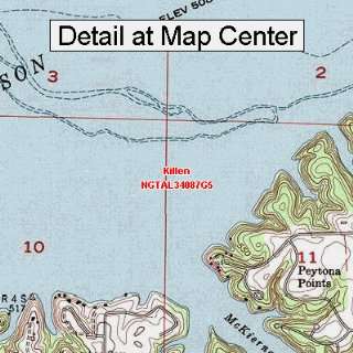  USGS Topographic Quadrangle Map   Killen, Alabama (Folded 