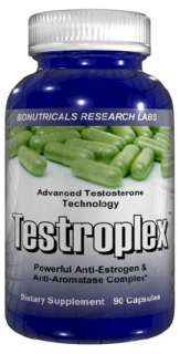 3x TestroPlex Anti Estrogen Testosterone Tribulus 0892484000818  