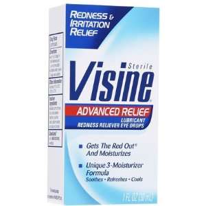 Visine Advanced Relief Redness Reliever Eye Drops 1 oz (Quantity of 4)