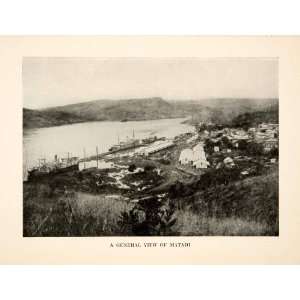  1921 Print Cityscape Matadi Congo Africa Landscape Port 