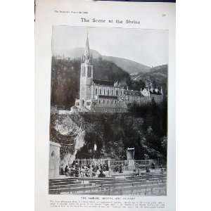  1906 Basilisk Grotto Calvary Shrine Lourdes France Hill 