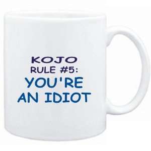  Mug White  Kojo Rule #5 Youre an idiot  Male Names 