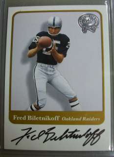   FLEER GREATS OF THE GAME * AUTO * ***FRED BILETNIKOFF*** M/NM  