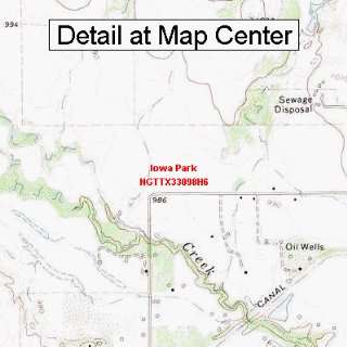  USGS Topographic Quadrangle Map   Iowa Park, Texas (Folded 