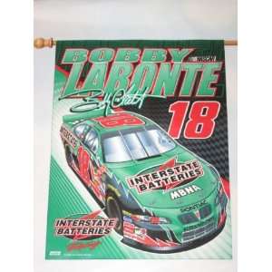 BOBBY LABONTE #18 NASCAR Weather Resistant 27 by 37 VERTICAL FLAG 