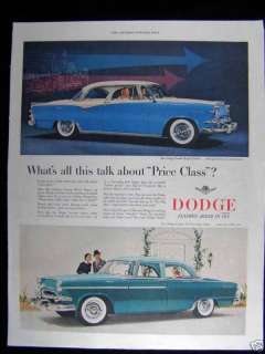 1955 DODGE CORONET VINTAGE CAR PRINT AD CHRYSLER CORP.  