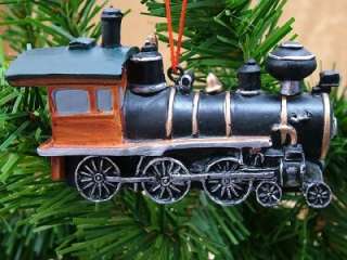 Western Steam Engine Train Tracks Christmas Ornament  
