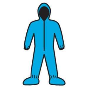 A60 Coveralls by KleenGuard (Blue) w/ Hood, Boots, Elastic 