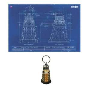  Doctor Who   TV Show Poster & Rubber Keyhain Set (Daleks 