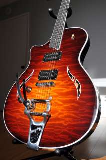 LEFT HANDED TAYLOR T3 BIGSBY TABACCO SUNBURST   QUILTED MAPLE TOP 