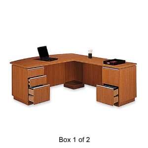  bbf Milano2 Right L Desk Box 1 of 2,Single Pedestal on 