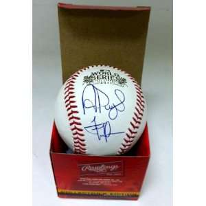  Signed Albert Pujols Baseball   & Tony La Russa 2011 World 