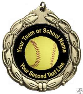 Customized Softball Medal (and ribbon) Award Trophy  
