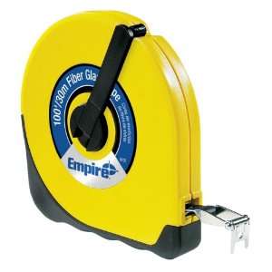 Empire Level 6100 Closed Case Fiberglass Measuring Tape 100 Feet by 1 