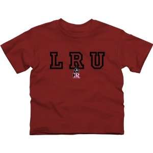  Lenoir Rhyne Bears Youth Wordmark Logo T Shirt   Cardinal 