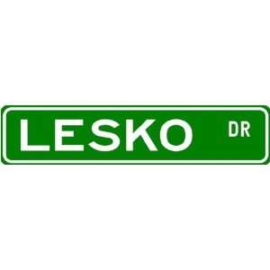  LESKO Street Name Sign ~ Family Lastname Sign ~ Gameroom 