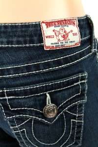   denim TRUE RELIGION JOEY BIG T jeans pants topstitch 27 SMALL  