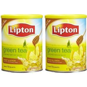 Lipton Instant Sweetened Green Tea Mix, Honey Lemon, 25.5 oz, 2 pk 