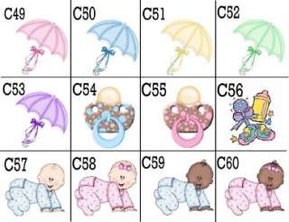 20 BABY SHOWER NAME TAGS  Over 200 graphics  