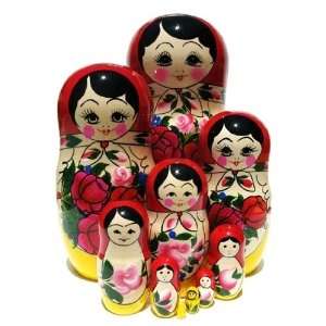  Semenov Nesting Doll (10 pc) 10H Red Top * Toys & Games