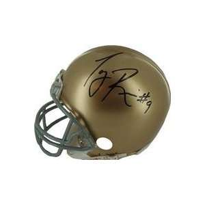 Tony Rice autographed Football Mini Helmet (Notre Dame)