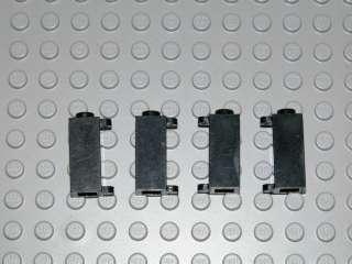 4x LEGO Black Brick Modified 1x1x2 Hinge Shutter Holder  
