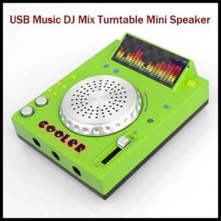 Portable DJ Mixer Turntable  Mini Speaker Charm Toy  