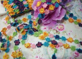 Sweet COTTON Crochet 3 D Flower Lace~Trim*Reborn  