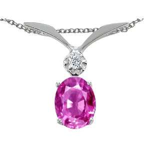  1.52 cttw Tommaso Design(tm) Lab Created Pink Sapphire and 