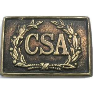    Brass CSA Confederate Wreath Civil War Belt Buckle 