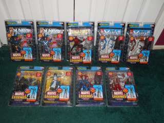   Spiderman / Black Panther / Red / Sentinel BAF Set Of 9 Marvel Legends