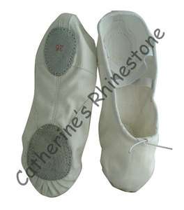   White split sole Canvas Ballet Slippers shoes Size 10   3.5 Brand New