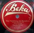 KAPELLE MERTON VON HEIDELBERG BIS BARCELONA RARE 78 RPM GERMANY EDIT