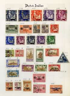 Dutch Indies Early Stamp Collection On Antique Pages  