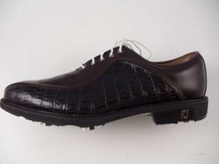 Footjoy Myjoys Icon Golf Shoes 52180 Brown Black Lizard Print 12 