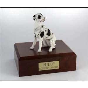  336 Great Dane, Ears Down Harlequin Dog Cremation Urn 