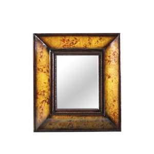  Wall Mirror with Marble Like Distressed Honey Frame