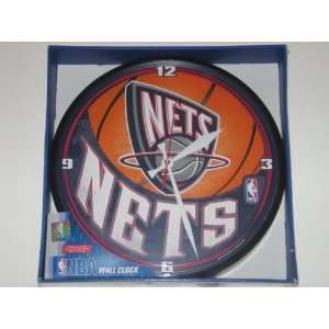  NEW JERSEY NETS 12 Team Colors & Logo Round WALL CLOCK 