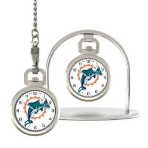  Miami Dolphins Game Time NFL Pocket Watch/Desk Clock 