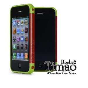  ROCHE2 TIMAO BUMPER CASE for iPhone4/4S GRASS GREEN/CHERRY 