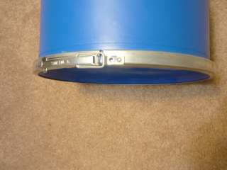 12 gallon Barrel Drum Plastic multipurpose Blue Open top Clamp  