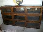 antique oak barrister cases 9 cases in one cabinet 20x42x80