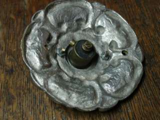 Antique and rare bronze nickel plated door push bell  