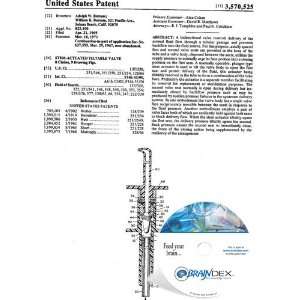    NEW Patent CD for STEM ACTUATED TILTABLE VALVE 