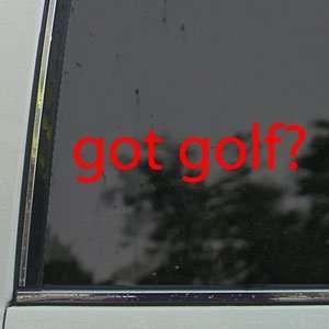  Got Golf? Red Decal Tiger Woods Car Truck Window Red 