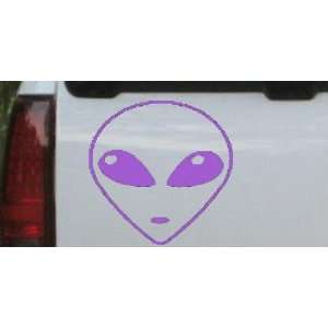  Purple 3in X 3in    Alien Head Car Window Wall Laptop 