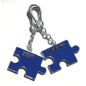  Blue Bff, Best Friends Forever, 2 Pack Bag Clip Charms 