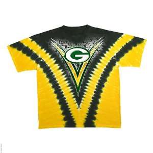    Green Bay Packers Logo V Tie Dye T shirt