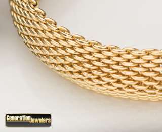 Authentic Tiffany & Co. Somerset Mesh Bracelet 18K Yellow Gold Free 